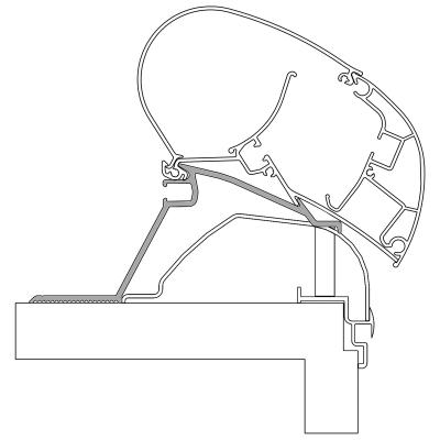Product image of the product “Adapter für Hobby-Wohnwagen ab Bj. 2014 zu Markisen Dometic Serie 2 ”